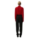 MAGDA BUTRYM TAPERED WOOL TROUSERS IN BLACK
