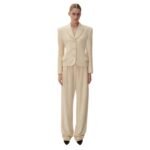 MAGDA BUTRYM FITTED BOUCLE BLAZER IN BEIGE