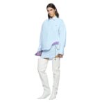 THE ATTICO ROONEY DUSTY BLUE MINI SKIRT