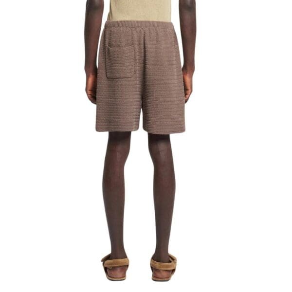 NANUSHKA CADEN LINEAR CROCHET SHORTS BROWN