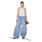 THE ATTICO SKY BLUE LONG PANTS