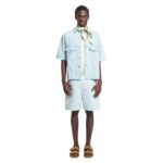 NANUSHKA NOVAN DENIM SHORTS BLUE