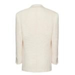 MAGDA BUTRYM TAILORED OVERSIZED HANDWOVEN BLAZER IN CREAM