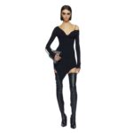 THE ATTICO ''DESAI'' BLACK MINI DRESS
