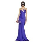  THE ATTICO ''MELVA'' VIVID VIOLET LONG DRESS