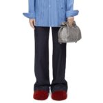 LOEWE FLAMENCO CLUTCH BAG IN DENIM