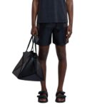 NANUSHKA DOXXI OKOBOR ALT-LEATHER SHORTS BLACK