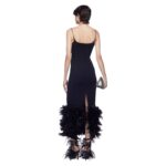 THE ATTICO BLACK MIDI DRESS