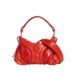 MARINE SERRE EMBOSSED LEATHER MINI FUTURA RED