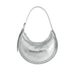 MARINE SERRE LAMINATED LEATHER MINI ECLIPS SILVER