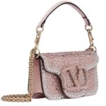 VALENTINO GARAVANI SMALL LOCO SHOULDER BAG WITH RHINESTONES