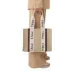 CHLOE MEDIUM WOODY TOTE BAG DEEP VIOLINE