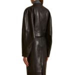KHAITE THE GRACELL JACKET IN BLACK LEATHER