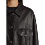 KHAITE THE GRIZZO JACKET IN BLACK LEATHER