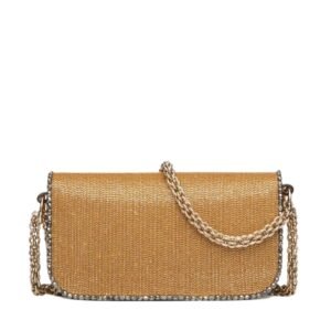 VALENTINO GARAVANI LOCÒ EMBROIDERED SMALL SHOULDER BAG