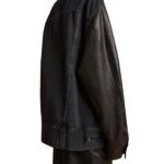 KHAITE THE GRIZZO JACKET IN PRESCOT AND BLACK LEATHER