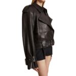 KHAITE THE HAMMOND JACKET IN BLACK LEATHER