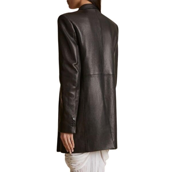KHAITE THE JACOBSON BLAZER IN BLACK LEATHER