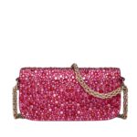 SMALL VALENTINO GARAVANI LOCÒ SHOULDER BAG WITH RHINESTONES