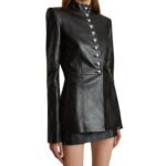 KHAITE THE SAMUEL JACKET IN BLACK LEATHER