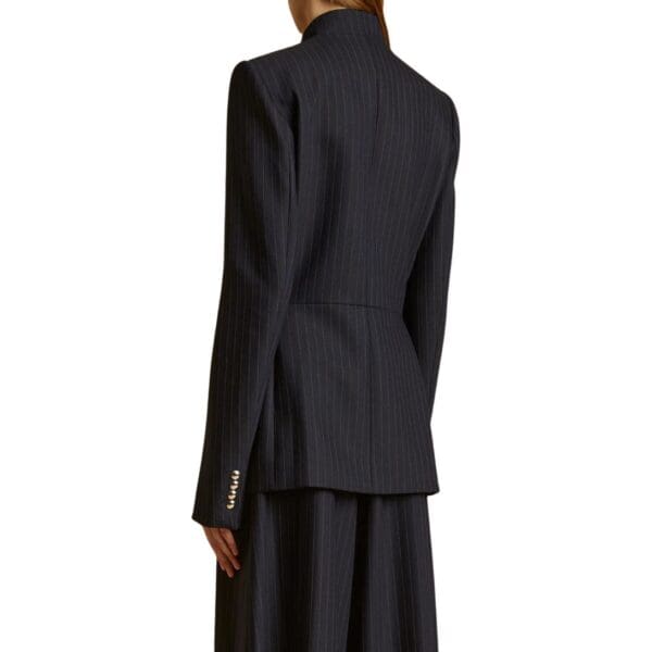 KHAITE THE SAMUEL JACKET WITH NAVY AND WHITE STRIPS