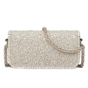 VALENTINO GARAVANI LOCÒ EMBROIDERED SMALL SHOULDER BAG