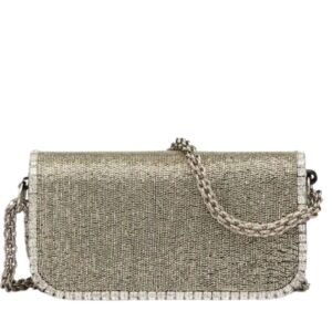 VALENTINO GARAVANI LOCÒ EMBROIDERED SMALL SHOULDER BAG
