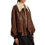KHAITE THE SHELLAR JACKET IN CLASSIC BROWN LEATHER