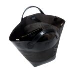 PROENZA LARGE CHELSEA TOTE IN PERFORATED LEATHER BLACK