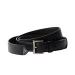 PRADA LEATHER BELT IN BLACK