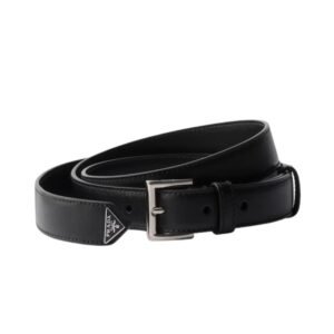 PRADA LEATHER BELT IN BLACK