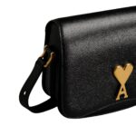 AMI Small Paris Paris Bag IN BLACK