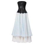 LOUIS VUITTON CORSET TOP TIERED DRESS