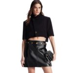 LOUIS VUITTON LEATHER TRIM MALLEGATE TWEED SHORTS