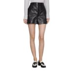 GUCCI GG EMBOSSED LEATHER SHORTS