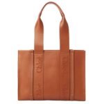 CHLOE MEDIUM WOODY TOTE BAG CARAMEL