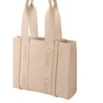CHLOE MEDIUM WOODY TOTE BAG CEMENT PINK