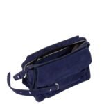 Indulge in understated elegance with the Beacon Saddle Bag in Suede, a captivating creation that pays homage to the rugged charm of traditional workwear satchels. Crafted from sumptuously supple suede in a deep, alluring dark blue hue, this accessory embodies sophistication and refinement while embracing its utilitarian inspiration. The Beacon Saddle Bag in Suede is a testament to the brand's dedication to superior craftsmanship and meticulous attention to detail. The supple suede material lends a luxurious touch to the design, inviting touch and admiration with its velvety texture and rich color. At the forefront of the design are the signature belted straps adorned with a distinguished D-ring buckle, securing the fold-over flap with both practicality and style. Inspired by the functionality of workwear satchels, these straps add a touch of rugged elegance to the bag while ensuring the safety of your belongings. Versatility is key with the adjustable shoulder strap, allowing you to effortlessly transition from day to night with ease and comfort. Whether worn crossbody for hands-free convenience or elegantly draped over the shoulder, this thoughtful addition ensures that the bag complements your every movement with grace and style. Practicality meets sophistication with the inclusion of a zip top fastening, providing secure closure for your essentials, while a zip back pocket offers convenient access to items on the go. Inside, an internal zip pocket further enhances organization, keeping your belongings neatly stowed within the spacious interior. Elevating the bag's aesthetic appeal are silver-tone metal hardware accents, adding a touch of modernity and refinement to its timeless design. From the precise stitching to the polished hardware, each detail is meticulously executed, reflecting the brand's dedication to impeccable craftsmanship and quality. In essence, the Beacon Saddle Bag in Suede epitomizes the perfect blend of classic elegance and contemporary sophistication. With its exquisite craftsmanship, thoughtful design, and enduring appeal, it stands as a testament to the brand's commitment to timeless style and impeccable quality, inviting you to elevate your ensemble with effortless sophistication and grace.