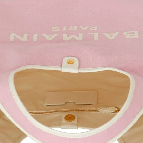 BALMAIN CANVAS AND LEATHER B-ARMY GROCERY BAG - Image 3