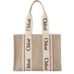 CHLOE MEDIUM WOODY TOTE BAG CEMENT PINK