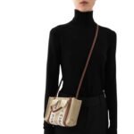 CHLOE MINI WOODY TOTE BAG WHITE & BROWN