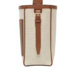 VALEXTRA SOFT CANVAS BUCKET MINI BAG