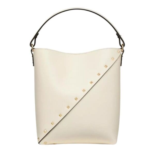VALENTINO GARAVANI ROCKSTUD WISPY CALFSKIN BUCKET BAG