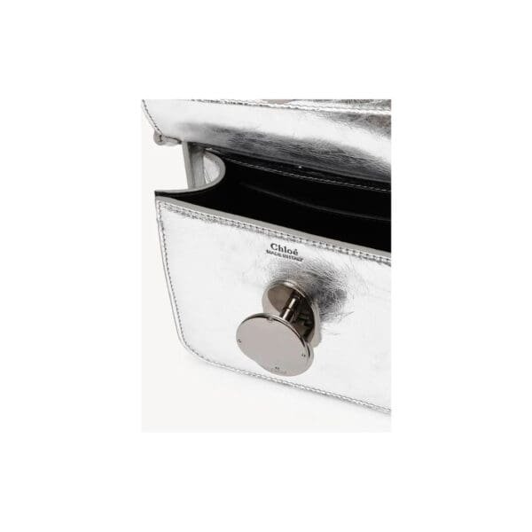 CHLOE PENELOPE MICRO FLAP BAG SILVER