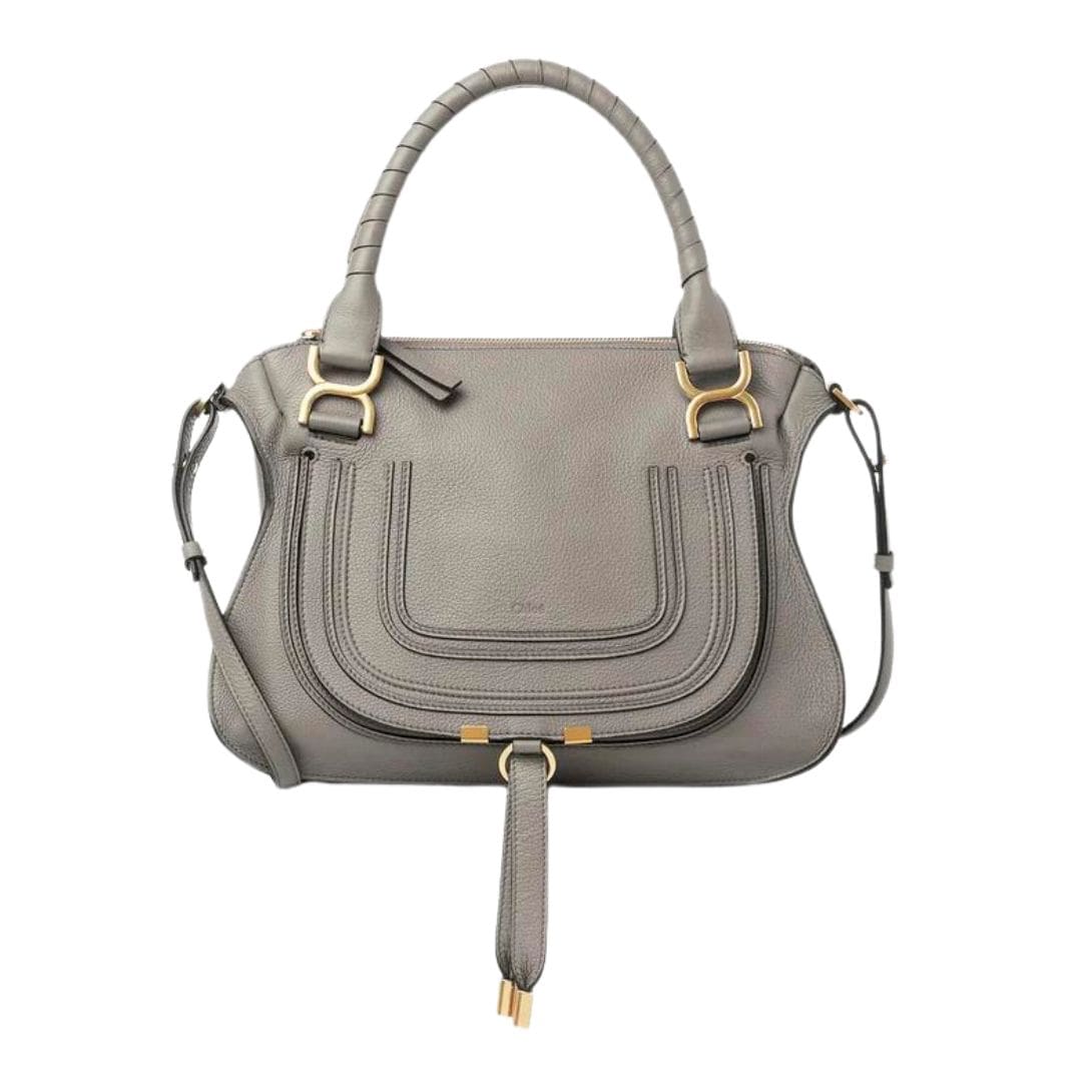 CHLOE MARCIE DOUBLE CARRY BAG CASHMERE GREY