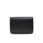 SANTONI BLACK LEATHER CROSSBODY BAG