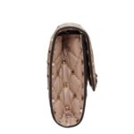 VALENTINO GARAVANI ROCKSTUD SPIKE NAPPA LEATHER CROSSBODY CLUTCH BAG