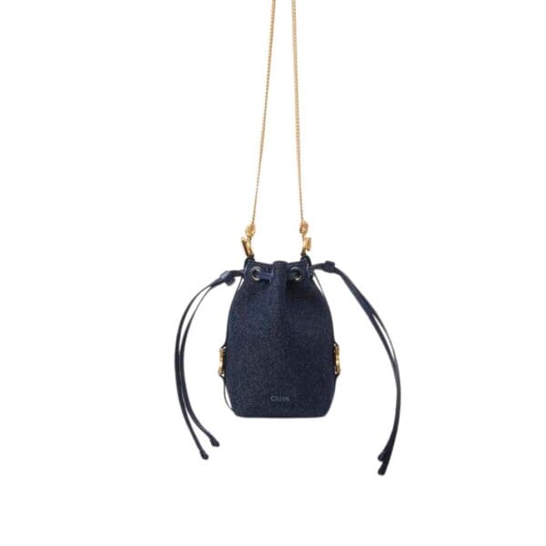 CHLOE MARCIE MICRO BUCKET DENIM