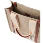 CHLOE WOODY N/S TOTE BAG SEPIA BROWN