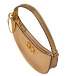 VALENTINO GARAVANI VLOGO SIGNATURE MINI HOBO BAG IN METALLIC GRAINY CALFSKIN